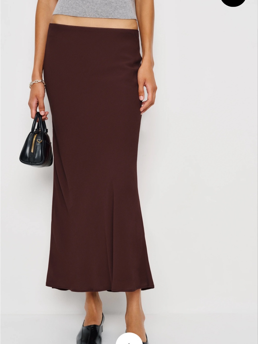 Reformation Layla Skirt Brown - Size 0 - Picture 2 of 3